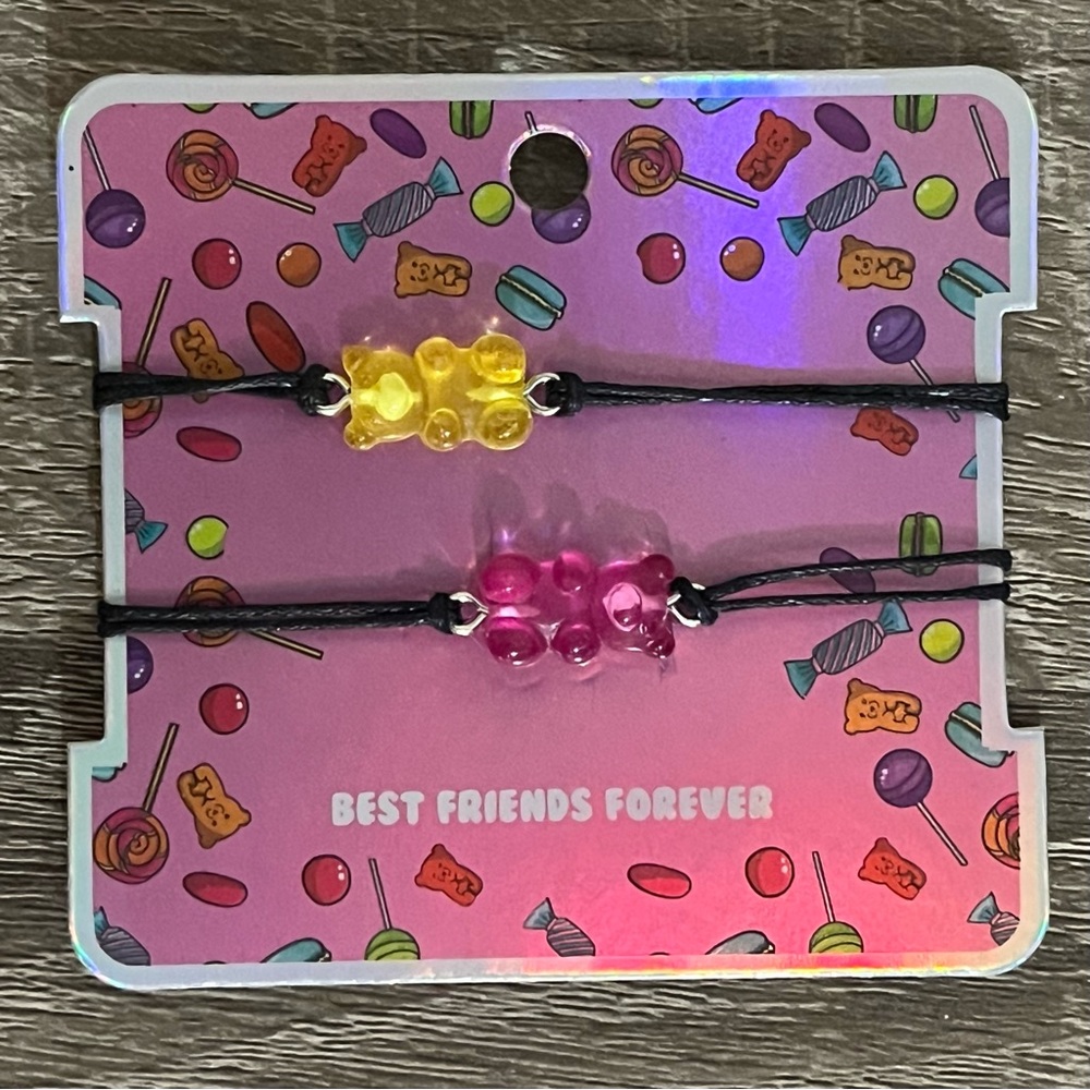 Best Friends Forever Gummi Bear Corded Bracelets